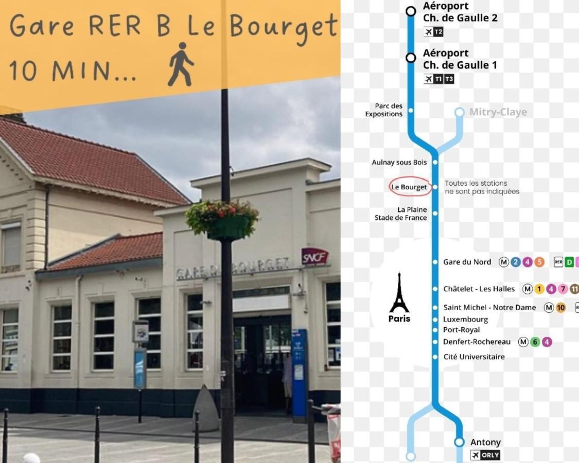 L'Eiffel - Self Checking, 20Min From Paris Apartment Drancy Ngoại thất bức ảnh